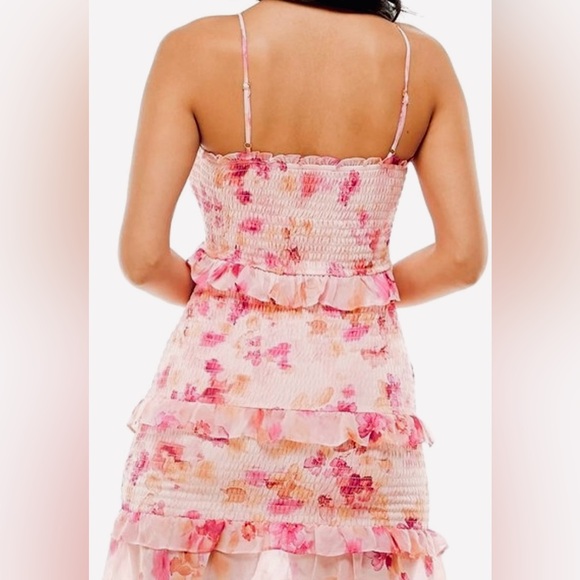 Bebe Floral Printed Ruffle Mini Dress - Picture 6 of 11